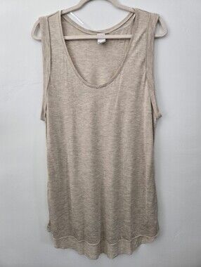 Swell basic lifestyle tank top. Relaxed fit, raw edge detailing. Oatmeal Color.